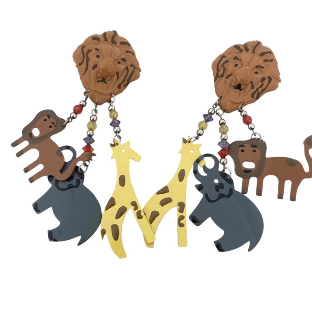 Vintage Artisan Designed Brown, Gray & Yellow Mix "Safari Animal's lightweight